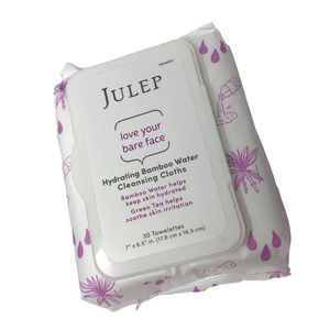 JULEP Hydrating Bamboo Water Cleansing Cloths 30 Towelettes GreenTea